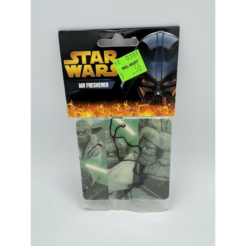 Star‎ Wars Yoda Image Air Freshener A-SW-4 Green Apple NEW SEALED UNUSED